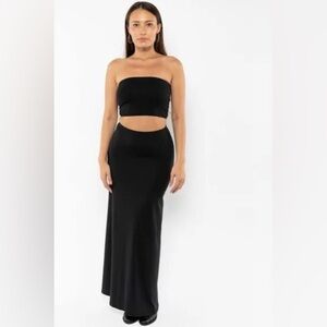 Patagonia Black Maxi A-Line Skirt Comfortable Casual Stretchy Cotton Cute Trend